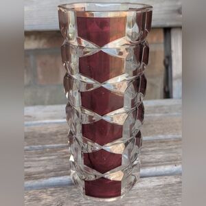 Vintage J G Durand Windsor Rubis Art Glass Vase